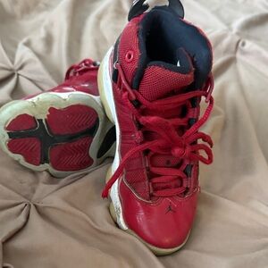 Boys Red Jordan Basketball Shoes
